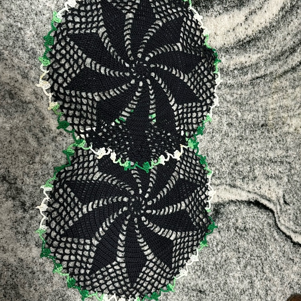 2-pc hand crocheted doilys